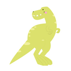 Vector funny t-rex. Abstract bright dinosaur isolated on white background. Tyrannosaurus rex child print.