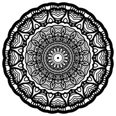 Vector illustration of mandala. Floral design. relax