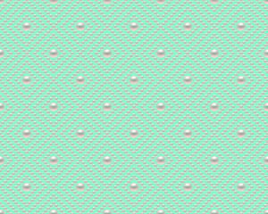 Blue luxury background with small pearls and rhombuses. Seamless vector illustration. 