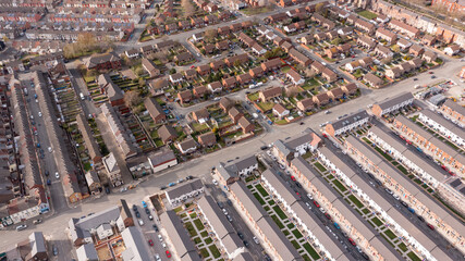 Obraz premium Aerial view of the city of Liverpool in United Kingdom