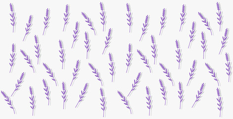 lavender flower pattern background vector.