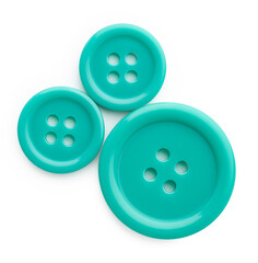 Large plastic clothes button isolated on white background