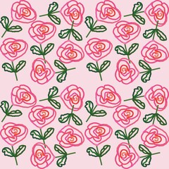 seamless pattern with roses design