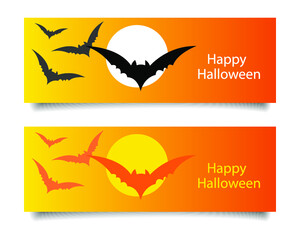 Happy Halloween vector greeting card and banner