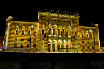 Fototapeta na wymiar Sarajevo City Hall Vijecnica Bosnia and Herzegovina