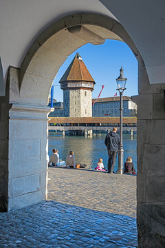 Wasserturm an der Kapellbr&uuml;cke, Luzern, Svchweiz