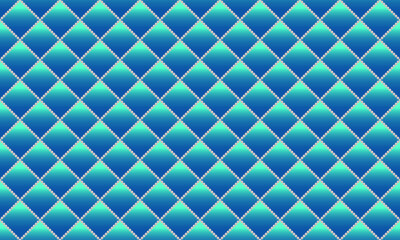 Blue luxury background with small pearls and rhombuses. Seamless vector illustration. 