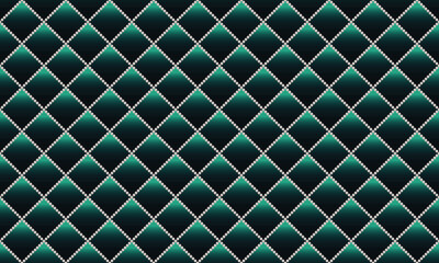 Blue luxury background with small pearls and rhombuses. Seamless vector illustration. 