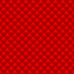 Red luxury background with small beads and rhombuses. Seamless vector illustration. 