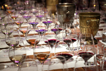 Fototapeta na wymiar A glass of wines for Degustation.