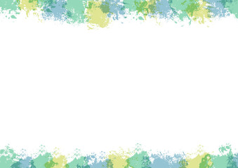 上下に寒色系ブラシ模様のある背景画像