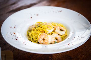 delicious home made AOP with fresh shrimps