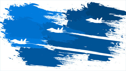 air force. three hornet in blue sky. vector