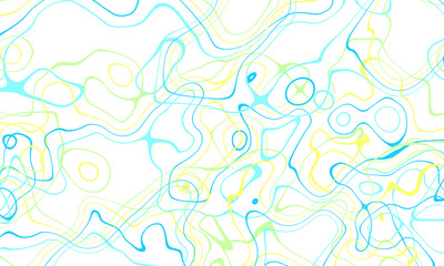 Green blue and yellow curve wave line on white abstract background.