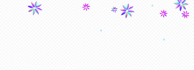 Obraz na płótnie Canvas Blue and Pink Flower Art Transparent Panoramic Background. Holographic Inflorescence Flyer. Exotic Color Card. Light Petal Summer Banner.