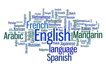 Fototapeta premium Language diversity - word cloud graphics