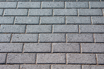 Brick Stone Pavement in Athens, Greece. 