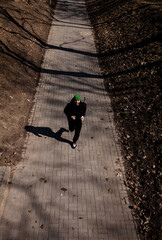 Athletic man jogging