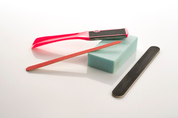 Nail files isolated on white background. 