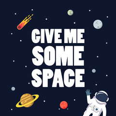 Give me some space slogan with space background