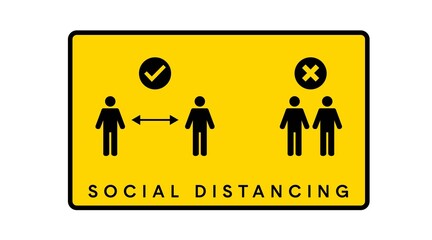 Social distancing. Keep the distance. Protection against the coronavirus epidemic. Vector illustration or sign
