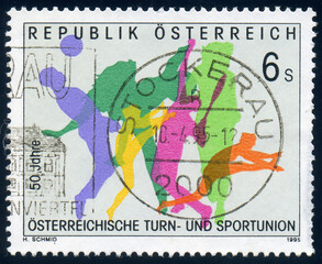 50 years Austrian Sport Union, Football, Soccer, Gymnastics, Sports, Tennis, circa 1995
