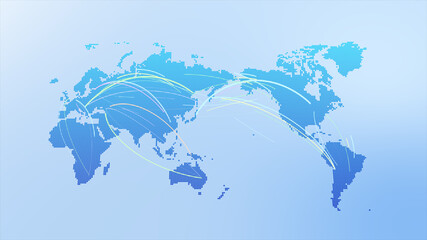 水色の世界のネットワークイメージデジタル背景