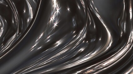 Background movement of abstract gray matter in 3d. Waves of lines of unreal space.
