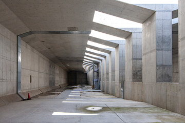 東京外環自動車道の工事現場（松戸市・千葉）