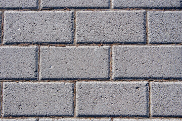 Fototapeta premium Brick Stone Pavement in Athens, Greece. top view