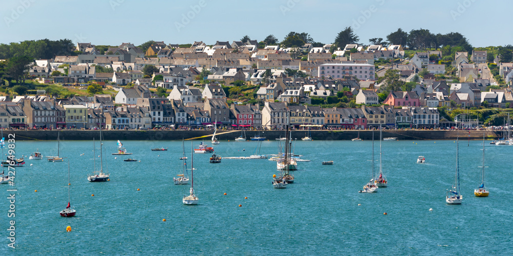 Wall mural Panorama of the port of Camaret in Crozon peninsula, Finistere,Brittany France