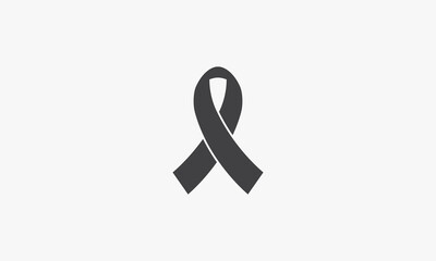 awareness ribbon cancer. creative icon. isolated on white background.