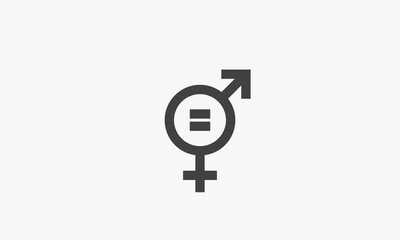 gender equality icon vector illustration. isolated on white background.