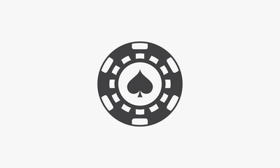 Obraz premium chip game poker vector illustration on white background. creative icon.
