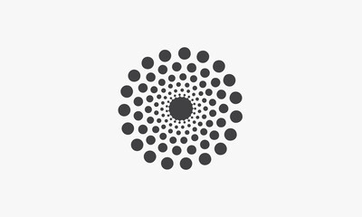 spiral dotted vector illustration on white background. creative icon.