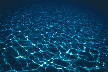 Dark blue underwater sea abstract