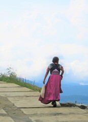 Indigenous woman in Janitzio island, Mexico