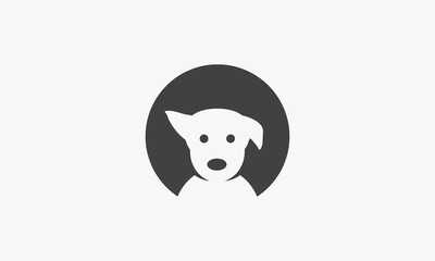 puppy pet vector illustration on white background. creative icon.