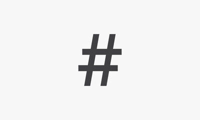 hashtag vector illustration on white background. creative icon.