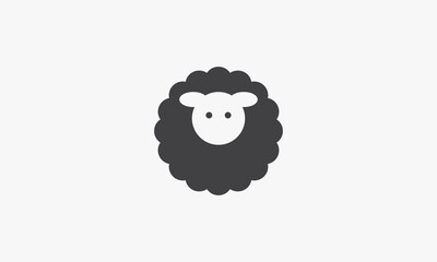sheep vector illustration on white background. creative icon.