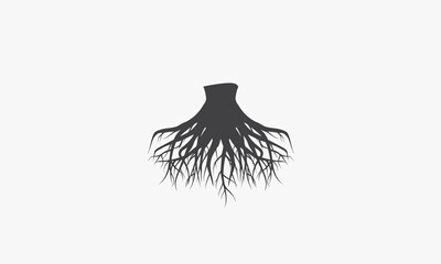 roots vector illustration on white background. creative icon.