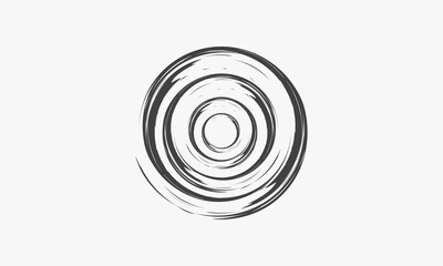 swirl brush vector illustration on white background. creative icon.