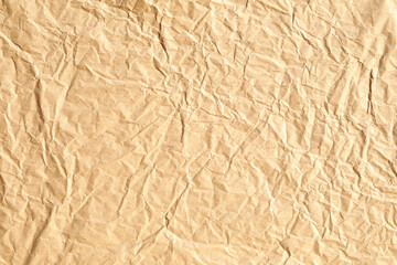 Kraft brown crumpled paper texture