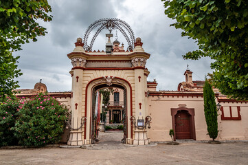 Fototapeta premium Sakya Tashi Ling Buddhist monastery in Garraf, Barcelona, Spain.