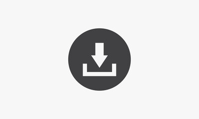 downloading vector illustration on white background. creative icon.