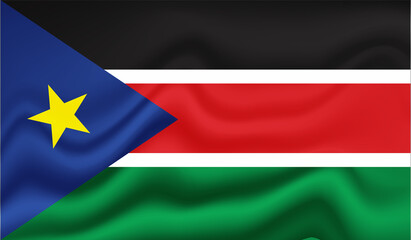 Obraz premium Grunge textured South Sudan flag