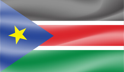 Grunge textured South Sudan flag