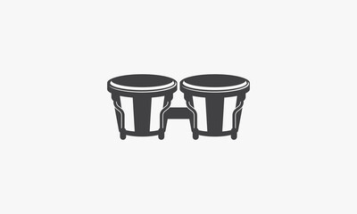 Obraz na płótnie Canvas bongo icon. musical vector illustration. isolated on white background.