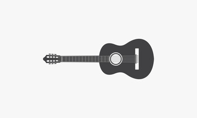 guitar acoustic icon. vector illustration. isolated on white background.
