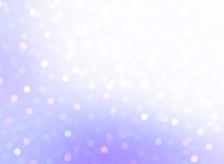 Lilac white delicate soft background decorated shiny bokeh pattern. Holidays abstract illustration.